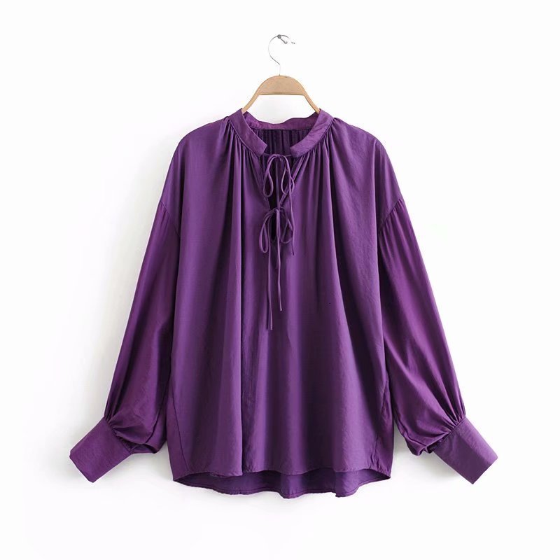2021 Female Spring Purple Turtleneck Bow Shirt Loose High Street Casual Shirts Chic Oversized Basic Lady Topos Ea8n
2021 Female Spring Purple Turtleneck Bow Shirt Loose High Street Casual Shirts Chic Oversized Basic Lady Topos Ea8n