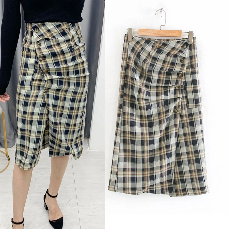 2021 New Vintage Plaid Long Womens Ruched Wrap High Waist Midi Skirt Woman Fashion Button Office Ladies Skirts 820l
2021 New Vintage Plaid Long Womens Ruched Wrap High Waist Midi Skirt Woman Fashion Button Office Ladies Skirts 820l