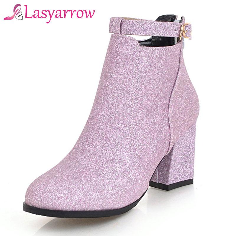 Lasyarrow Zipper Women Booties Chunky Heel Motorcycle Boot Bling Gold Silver Buckle Ankle Boots Women Round Toe Autumn Boot F489
Lasyarrow Zipper Women Booties Chunky Heel Motorcycle Boot Bling Gold Silver Buckle Ankle Boots Women Round Toe Autumn Boot F489