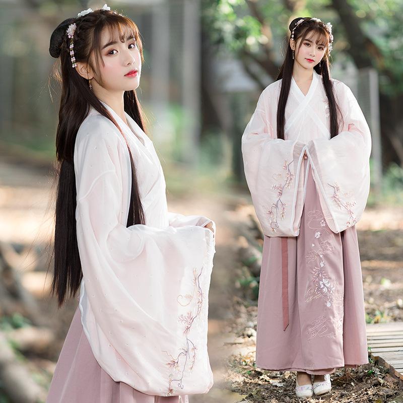 Embroidery Hanfu Classical Dance Costume Women Folk Fairy Dress Singer Rave Performance Clothes Festival Outfit 3 Pcs Set DF1412, Clear
Embroidery Hanfu Classical Dance Costume Women Folk Fairy Dress Singer Rave Performance Clothes Festival Outfit 3 Pcs Set DF1412, Clear