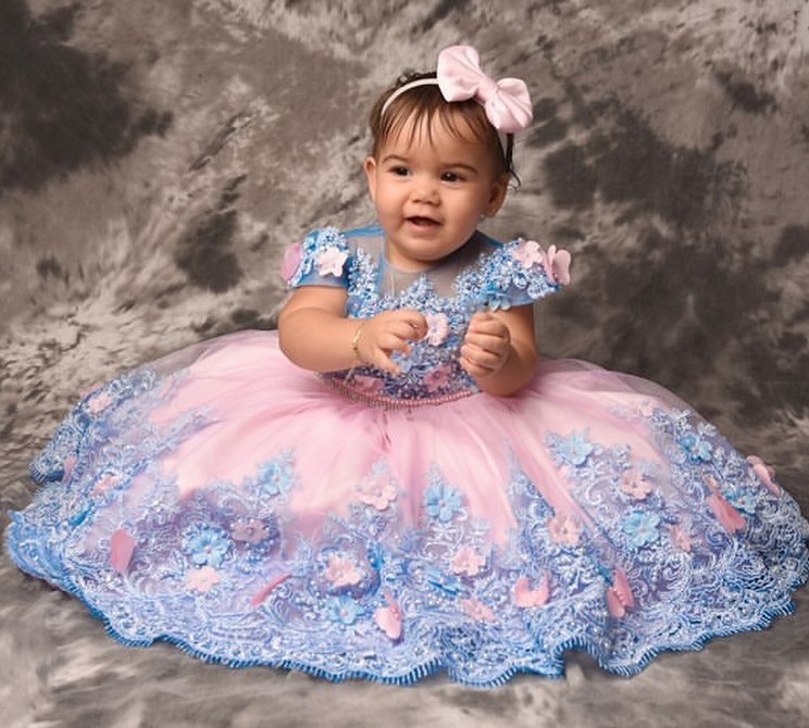 lace beaded flower girl dresses sheer neck hand made flowers little girl wedding dresses cheap communion pageant dresses gowns zj44