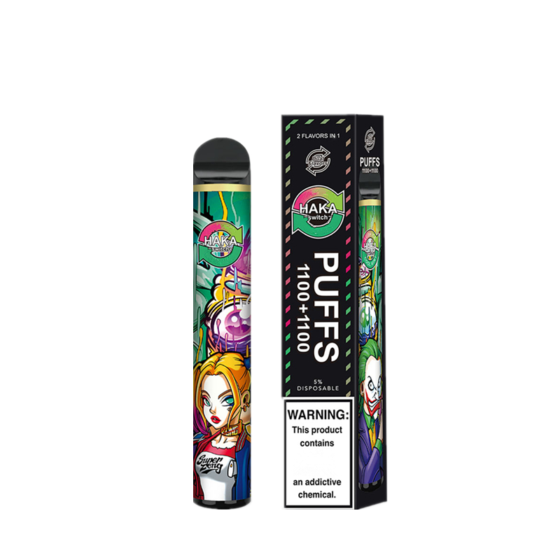 Haka Disposable E Cigarette 6ml Cartridge 1100+1100 Puffs Double Flavors Portable Vape kit Bang xxl switch duo and air bar box
Haka Disposable E Cigarette 6ml Cartridge 1100+1100 Puffs Double Flavors Portable Vape kit Bang xxl switch duo and air bar box