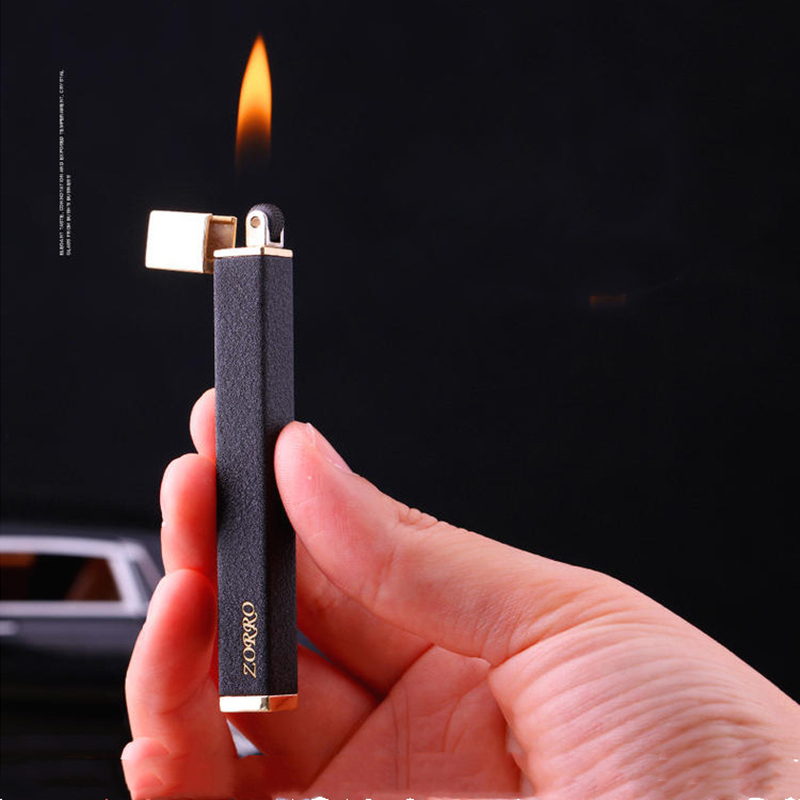 New Zorro Ultra Thin Metal Gas Lighter Windproof Torch Compact Lighter Free Fire Butane Cigarette Cigar Pocket Lighter Men Gadgets
New Zorro Ultra Thin Metal Gas Lighter Windproof Torch Compact Lighter Free Fire Butane Cigarette Cigar Pocket Lighter Men Gadgets