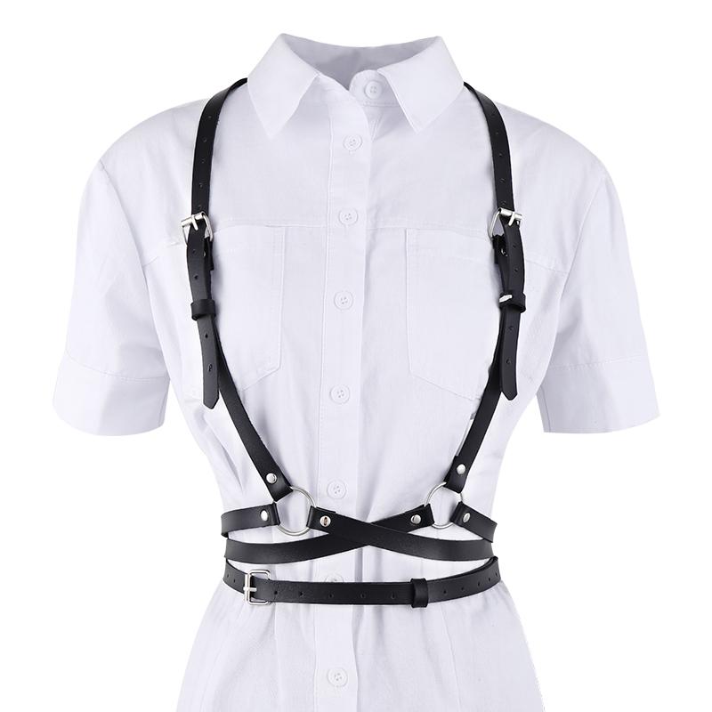 Belts 2022 Fashion Trend Women Gothic Handmade PU Leather Harness Body Bondage Waist Straps Punk Rock Stylish Accessories, Black;brown
Belts 2022 Fashion Trend Women Gothic Handmade PU Leather Harness Body Bondage Waist Straps Punk Rock Stylish Accessories, Black;brown