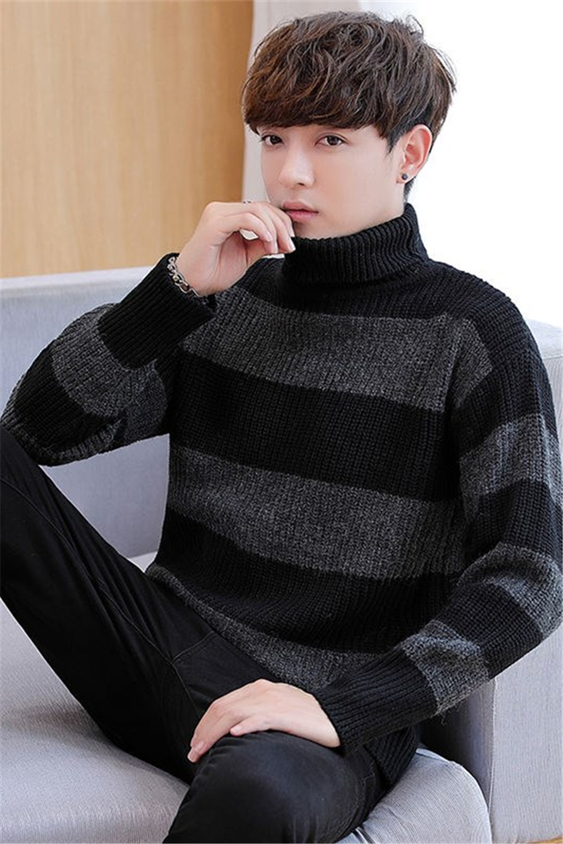The new autumn/winter men long sleeve turtleneck loose render fashion knitwear joker 201022