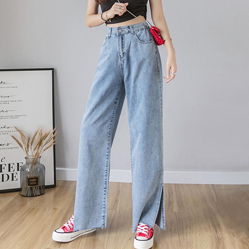 Qiukichonson Summer Casual Loose Wide Leg Jeans Women High Waist Washed Blue Side Slit Frange Denim Pants Ladies, Light denim blue
Qiukichonson Summer Casual Loose Wide Leg Jeans Women High Waist Washed Blue Side Slit Frange Denim Pants Ladies, Light denim blue