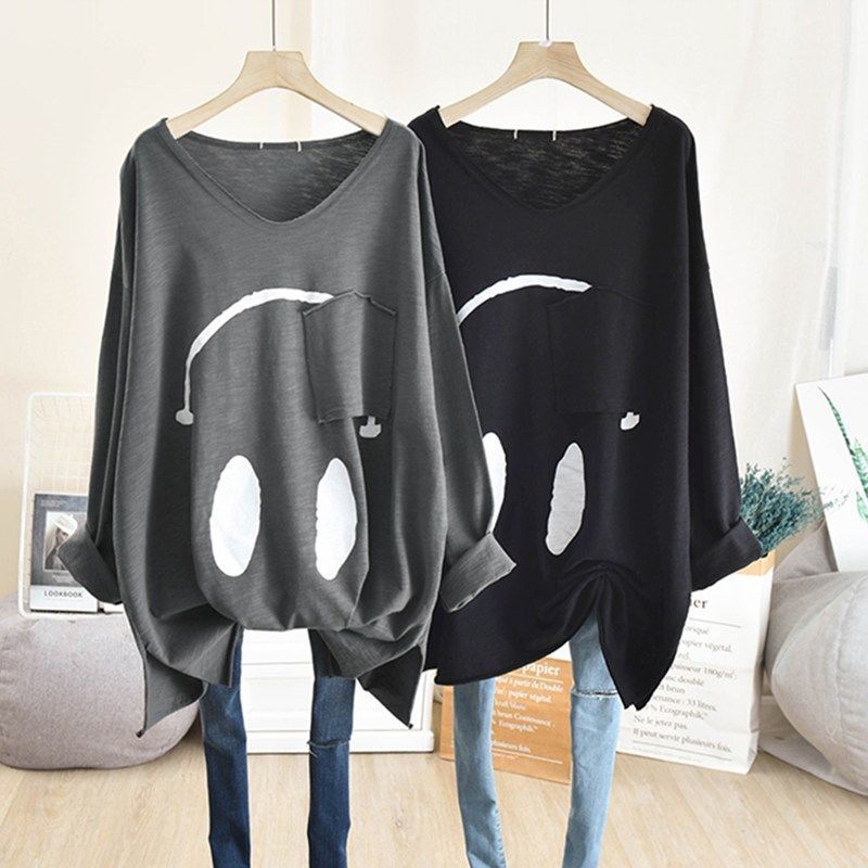 elegant 2021 New dress down in v manga long female fall printed t-shirts fashion streetwear feminine tops pullover plus size 4xl y440 J98E, Hei
elegant 2021 New dress down in v manga long female fall printed t-shirts fashion streetwear feminine tops pullover plus size 4xl y440 J98E, Hei