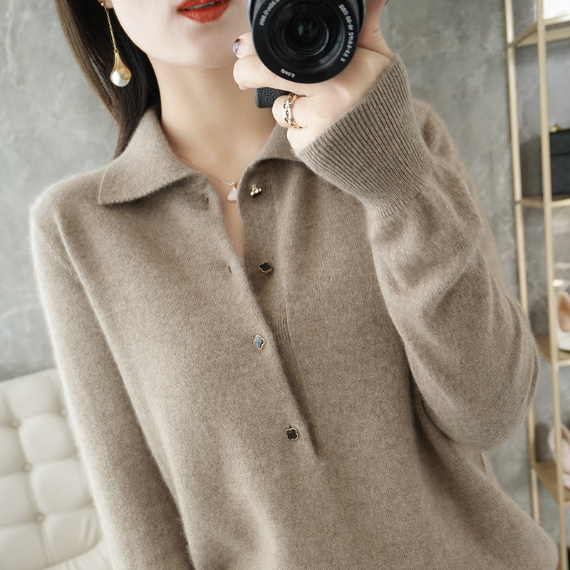 Cashmere sweater women 2021 winter new 100% wool Turn-down Collar sweater casual knitwear plus size solid color loose ladies top, Default color
Cashmere sweater women 2021 winter new 100% wool Turn-down Collar sweater casual knitwear plus size solid color loose ladies top, Default color