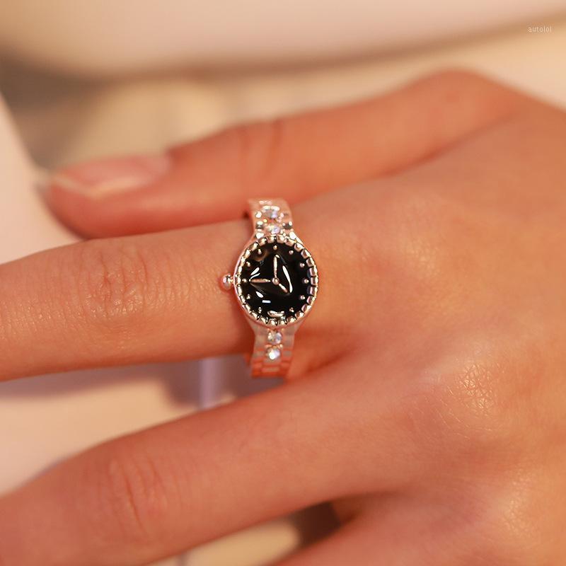 New Silver Rose Gold Watch Style Ring Jewelry Black Enamel Fashion Jewelry Wedding Finger Ring Women Anel Feminino Wholesale1
New Silver Rose Gold Watch Style Ring Jewelry Black Enamel Fashion Jewelry Wedding Finger Ring Women Anel Feminino Wholesale1