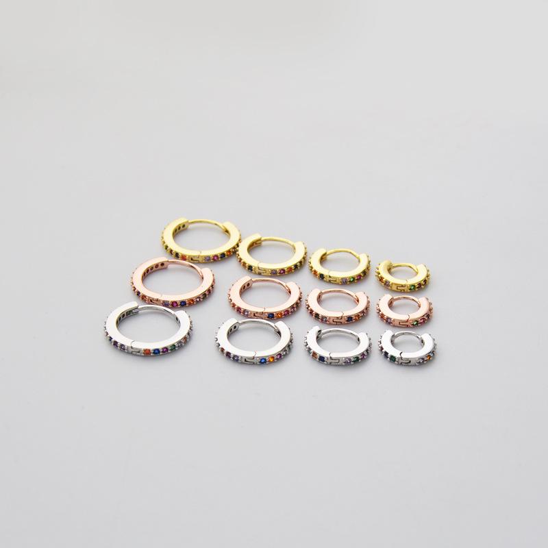 Fashion Narrow Hoop Women Gold Black Titanium Steel White Color Zircon Round 2mm Loop Circle Hoop Huggie Earrings Jewelry
Fashion Narrow Hoop Women Gold Black Titanium Steel White Color Zircon Round 2mm Loop Circle Hoop Huggie Earrings Jewelry