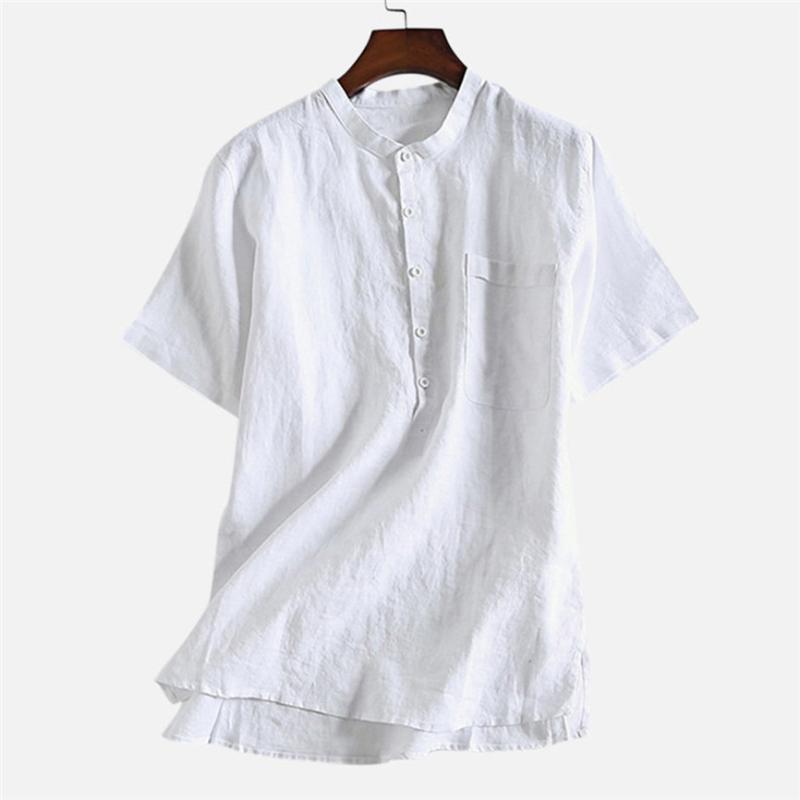 2020 New Arrivals Shirt Fashion High Quality Summer Men Breathable Solid Color Button Linen Shirt Five-point Sleeve, Navy
2020 New Arrivals Shirt Fashion High Quality Summer Men Breathable Solid Color Button Linen Shirt Five-point Sleeve, Navy