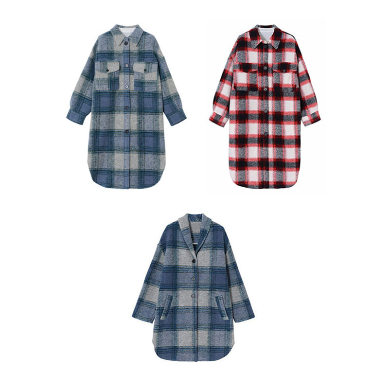 Autumn Winter Female Warm Woolen Fashion Elegant Women Lady Wide Waist Blue Plus Size Oversize Long Sleeves Wool Coat For Women 201102