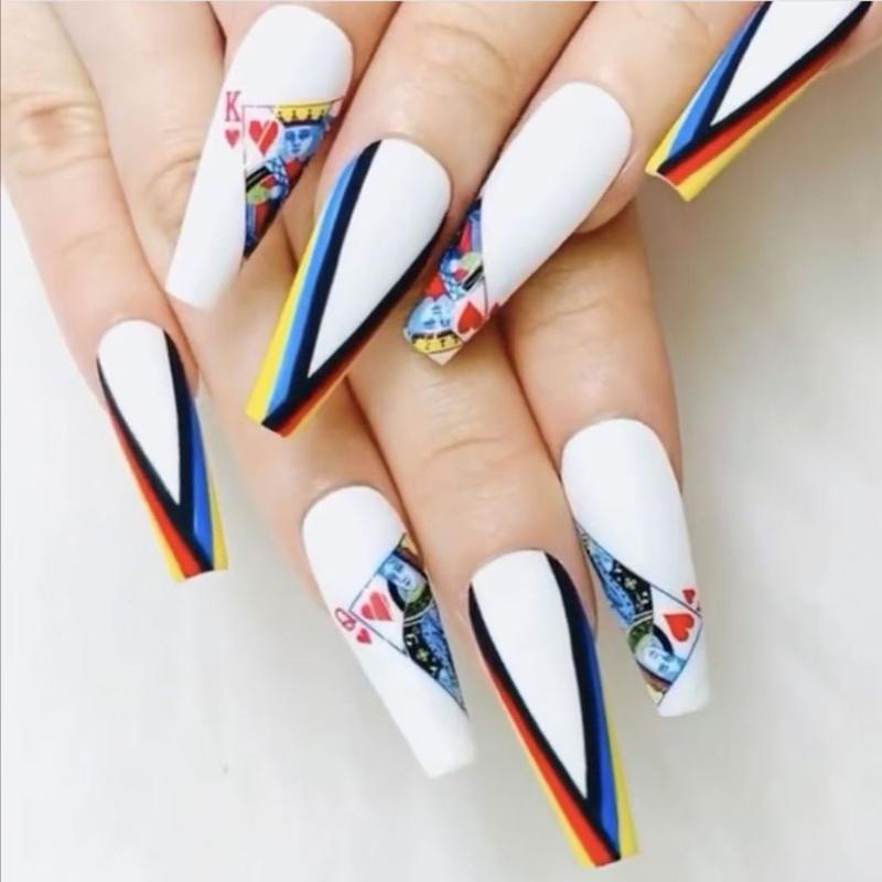 2020 New 3D Nail Art Stickers Boho Colorful "V" & Playing Card Image Nails Stickers For Nails Sticker Decorations Manicure Z352
2020 New 3D Nail Art Stickers Boho Colorful "V" & Playing Card Image Nails Stickers For Nails Sticker Decorations Manicure Z352
