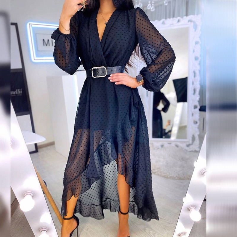 2021 New Autumn v Neck Mesh Lace Patchwork Women Polka Dot Ruffle Iregular White Long Female Elegant Maxi Party Vestidos 27ke, Wd659bl
2021 New Autumn v Neck Mesh Lace Patchwork Women Polka Dot Ruffle Iregular White Long Female Elegant Maxi Party Vestidos 27ke, Wd659bl