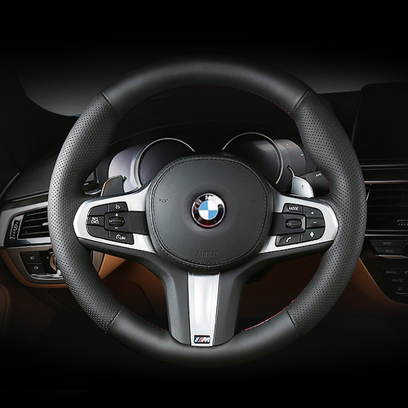 

For BMW X1 X2 X3 X4 X5 X6 X7 5/3 Series 1/7 Series DIY custom carbon fiber leather hand-sewn car steering wheel cover