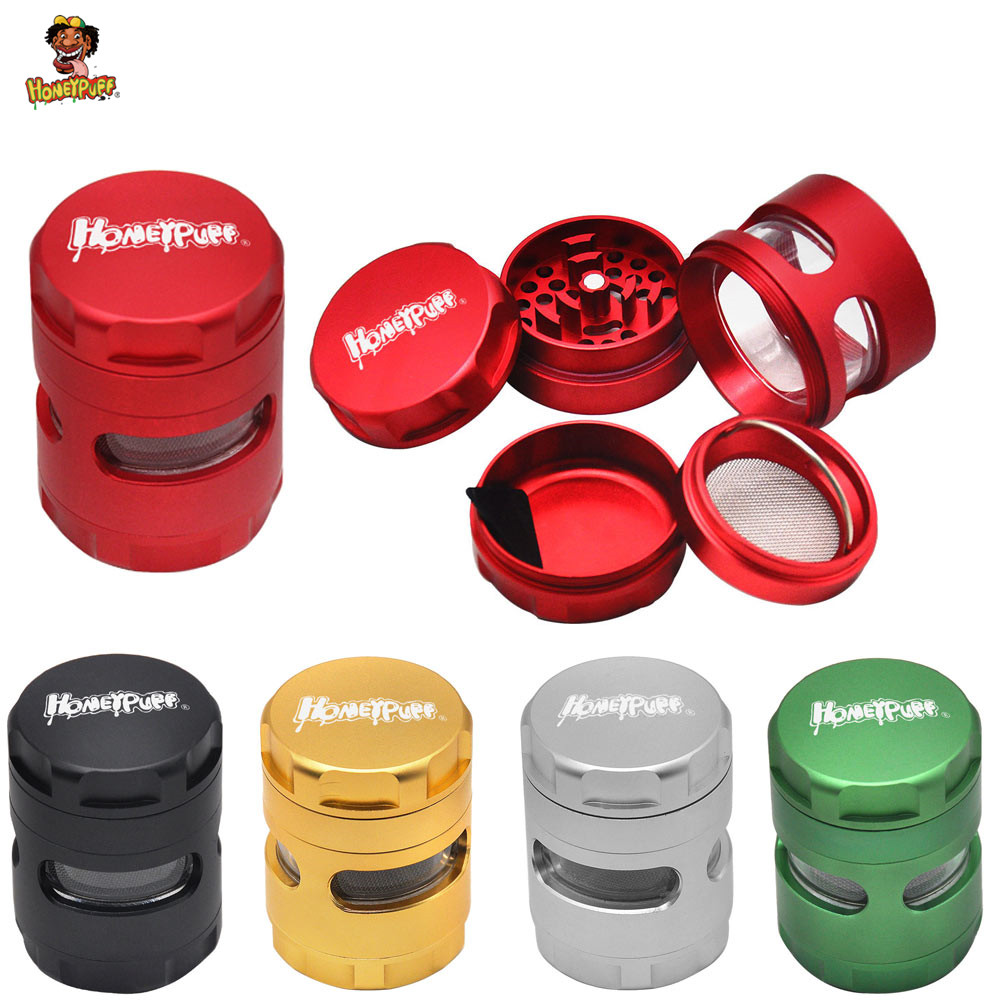New Window Style Herb Grinder 50MM Large 5 Piece Aircraft Aluminum Smoking Herbal Grinder With Solid Top Metal Tobacco Grinder Accessories 
New Window Style Herb Grinder 50MM Large 5 Piece Aircraft Aluminum Smoking Herbal Grinder With Solid Top Metal Tobacco Grinder Accessories