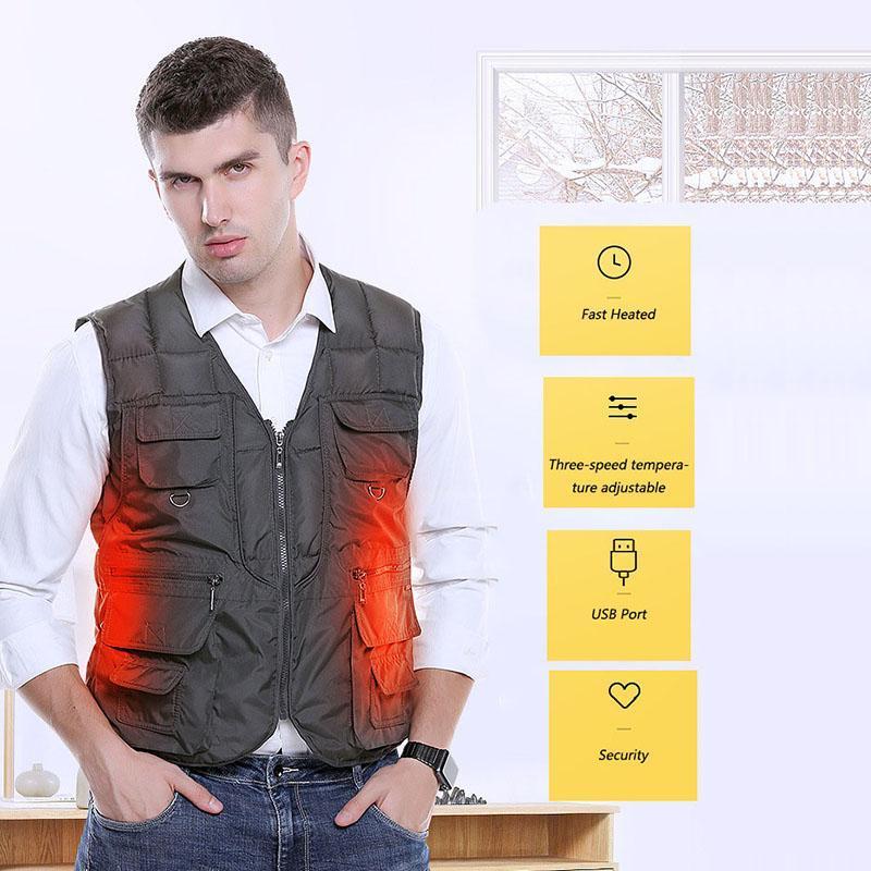 Heating Warm Vest Heated Jacket Graphene Carbon Fiber USB Smart Washable Size Adjustable USB Charging Heated Clothing1, Black
Heating Warm Vest Heated Jacket Graphene Carbon Fiber USB Smart Washable Size Adjustable USB Charging Heated Clothing1, Black
