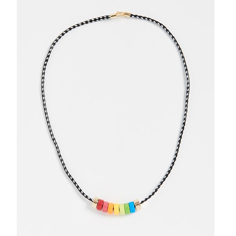 handmade bohemian women enamel beads wax cord brass hardware pendant necklace GILDED U-TUBE NECKLACE enameled tubular
handmade bohemian women enamel beads wax cord brass hardware pendant necklace GILDED U-TUBE NECKLACE enameled tubular