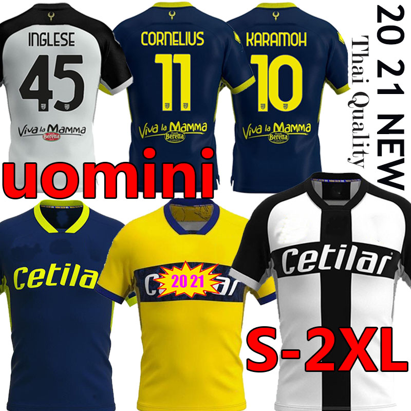 20 21 Parma Soccer Jerseys CORNELIUS KARAMOH Maglia Parma Calcio GRASSI INGLESE GERVINHO KUCO uomini Football Shirt GRASSI KURTIC Jersey, Away 
20 21 Parma Soccer Jerseys CORNELIUS KARAMOH Maglia Parma Calcio GRASSI INGLESE GERVINHO KUCO uomini Football Shirt GRASSI KURTIC Jersey, Away