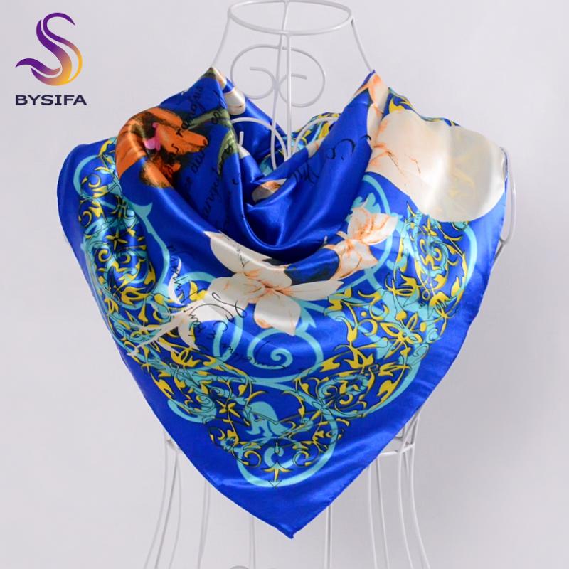 BYSIFA Spring Autumn Dark Blue Satin Ladies Scarves 90*90cm Women All Match Flowers Silk Scarf Shawl Hot Sale Muslim Headscarves
BYSIFA Spring Autumn Dark Blue Satin Ladies Scarves 90*90cm Women All Match Flowers Silk Scarf Shawl Hot Sale Muslim Headscarves