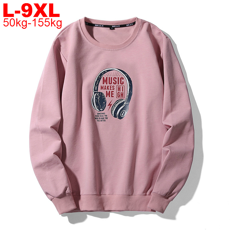 Men T-shirts Long Sleeve Spring Autumn Streetwear Tshirts Plus Size Big Tees 6XL 7XL 8XL 9XL Men's Long-sleeve T-Shirt For Man 201203