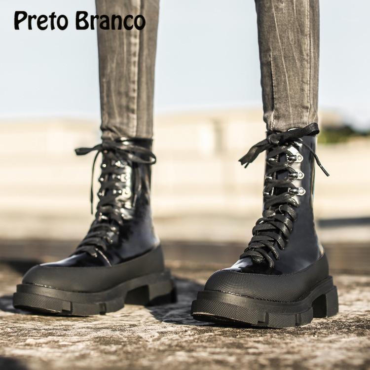 PRETO BRANCO Women's Boots 2020 Boots Platform Elevator Shoes Chunky Heel Semi-High Heeled Lace-up Ankle -108-11, Black
PRETO BRANCO Women's Boots 2020 Boots Platform Elevator Shoes Chunky Heel Semi-High Heeled Lace-up Ankle -108-11, Black