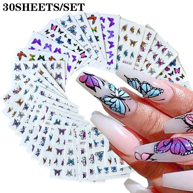 30 Pcs Butterfly Nail Stickers Nail Art Slider Flower Butterfly Diy Water Tattoo for Wraps Decals for Women, Black
30 Pcs Butterfly Nail Stickers Nail Art Slider Flower Butterfly Diy Water Tattoo for Wraps Decals for Women, Black