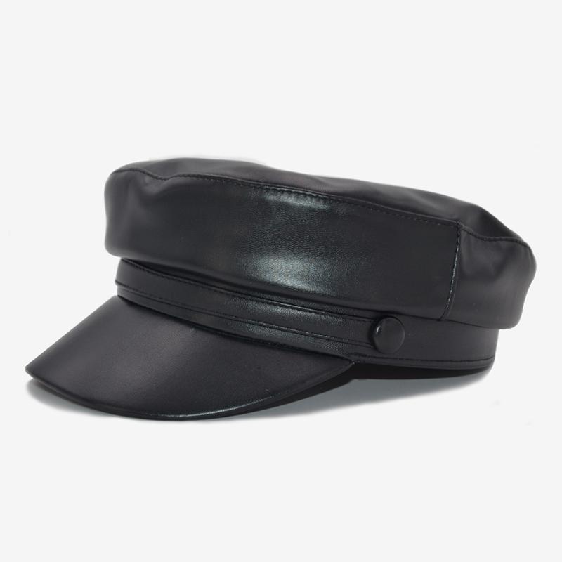 Pu Leather Cap Women Fashion Hat Gorras Snapback Caps Female Casquette Berets British Retro Style, Black
Pu Leather Cap Women Fashion Hat Gorras Snapback Caps Female Casquette Berets British Retro Style, Black