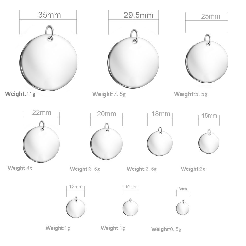MYLONGINGCHARM 50pcs Mirror Polished Blank Charm, Round Tag in different Sizes Stainless steel Blank Bracelet Charm Keychain Tag
MYLONGINGCHARM 50pcs Mirror Polished Blank Charm, Round Tag in different Sizes Stainless steel Blank Bracelet Charm Keychain Tag