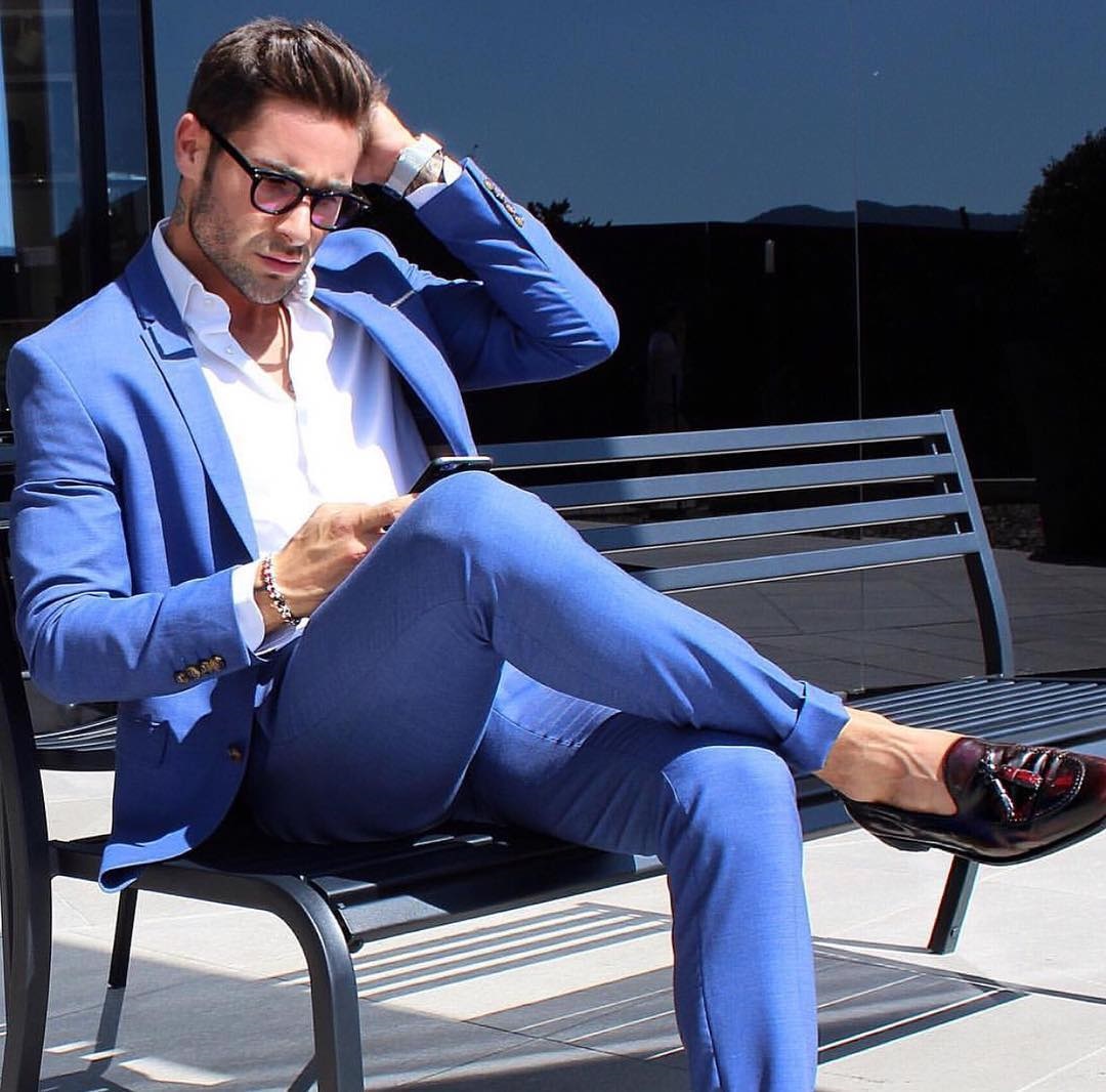 British Style Blue Wedding Tuxedos Plus Size Notched Lapel Mens Designer Jacket Formal Party Prom Suits Wear (Jacket+Pants)