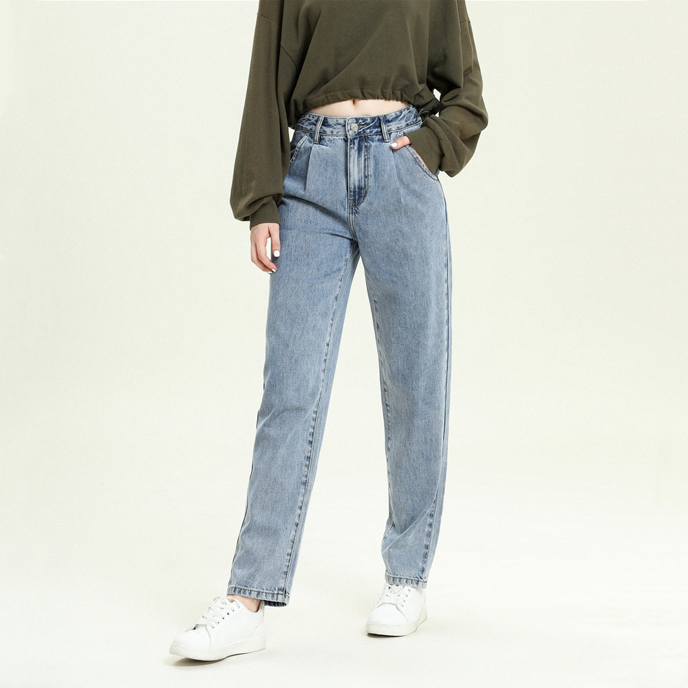 High Waist Straight Jeans Women Autumn Winter Boyfriend Loose Denim Pants Female Casual Classic Long Jean New Pants 201105
