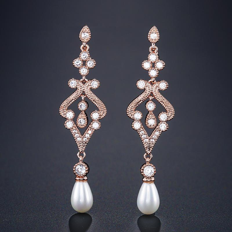 Dangle & Chandelier UILZ Fashion Simulated Pearl Zirconia Drop Earrings For Women Bride Wedding Jewelry Boucles D'oreilles UE215
Dangle & Chandelier UILZ Fashion Simulated Pearl Zirconia Drop Earrings For Women Bride Wedding Jewelry Boucles D'oreilles UE215