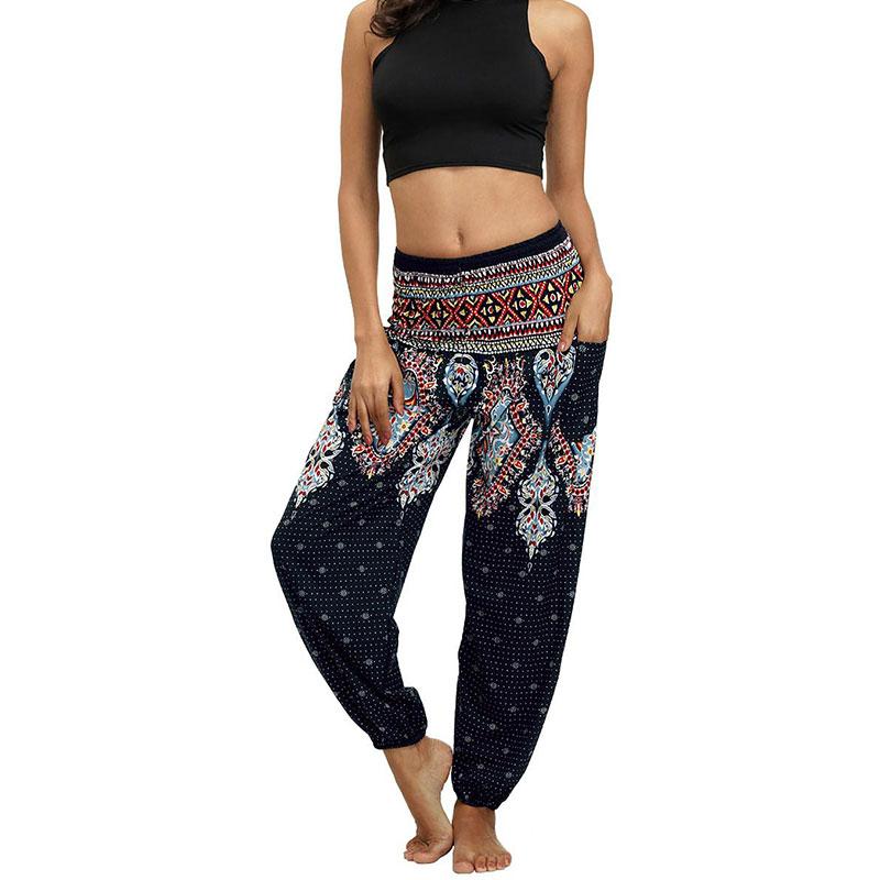 Boho Printed Lantern Pants Women Casual Loose Fitness Harem Trousers Elastic High Waist Baggy Female Sports Yoga Sweatpants, Black
Boho Printed Lantern Pants Women Casual Loose Fitness Harem Trousers Elastic High Waist Baggy Female Sports Yoga Sweatpants, Black