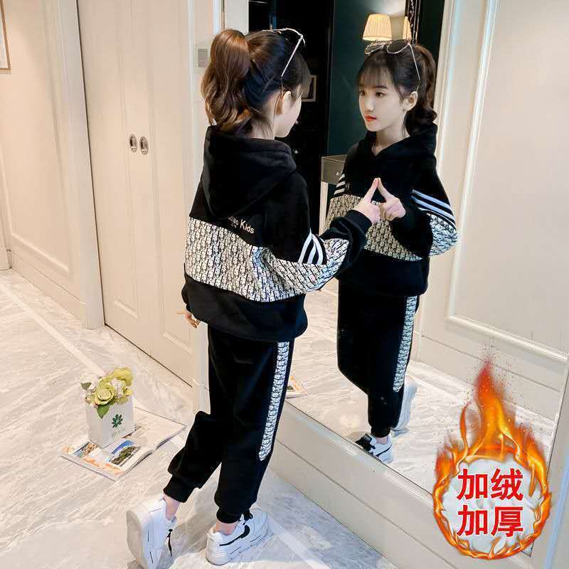 Girls, gold velvet set 2021new winter and ocean plus velvet thick sweater children China big children Korean version of two sets, White
Girls, gold velvet set 2021new winter and ocean plus velvet thick sweater children China big children Korean version of two sets, White