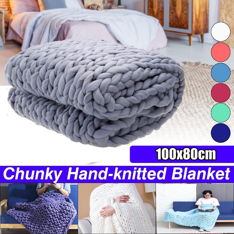 Fashion Hand Chunky Knitted Blanket Thick Yarn Wool-like Polyester Bulky Knitted Blankets Winter Soft Warm Throw Hot Sale New 
Fashion Hand Chunky Knitted Blanket Thick Yarn Wool-like Polyester Bulky Knitted Blankets Winter Soft Warm Throw Hot Sale New