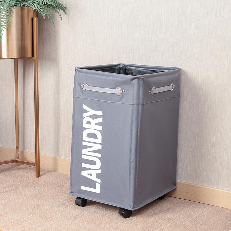 Dirty Clothes Laundry Basket Foldable Storage Basket with Wheel for Office Waterproof Oxford Bathroom Laundry Hamper Gray
Dirty Clothes Laundry Basket Foldable Storage Basket with Wheel for Office Waterproof Oxford Bathroom Laundry Hamper Gray
