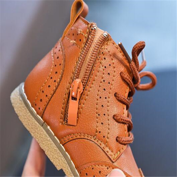 Childrens Martin boots spring autumn side zipper kids boys girls soft sole Casual shoes sneaker