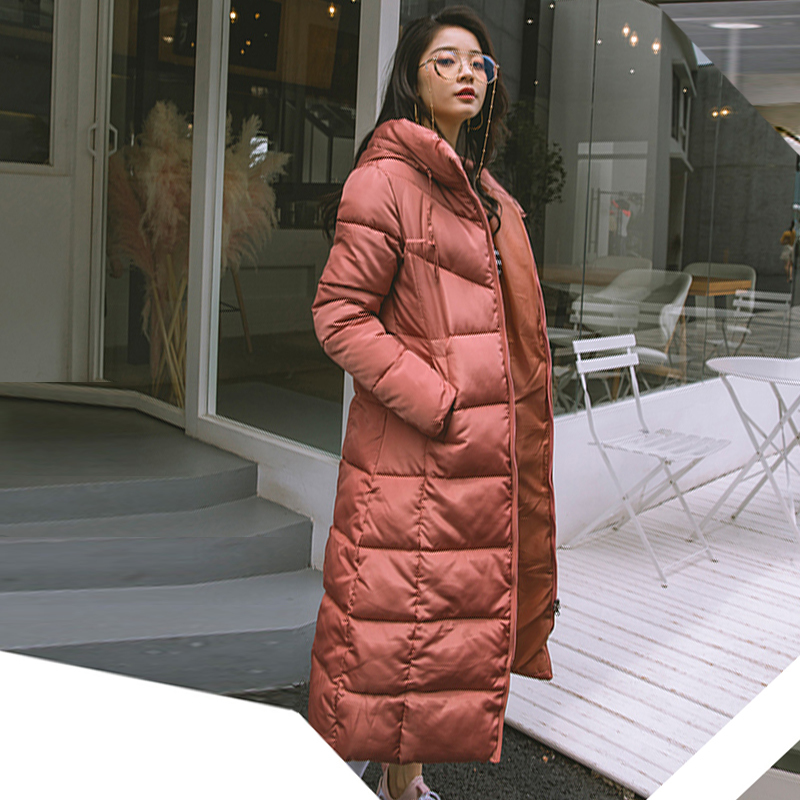 Women's Down Parkas Winter Women Jacket X-long Parkas Hooded Cotton Padded Female Coat High Quality Warm Outwear Womens Parka Winter Coat 220909
