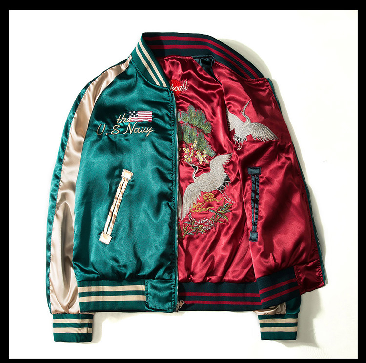 Spring Embroidery Baseball Autumn Jacket Men Women Korean Vintage Double Face Bomber Jackets Male Female Short Coat Windbreaker 2