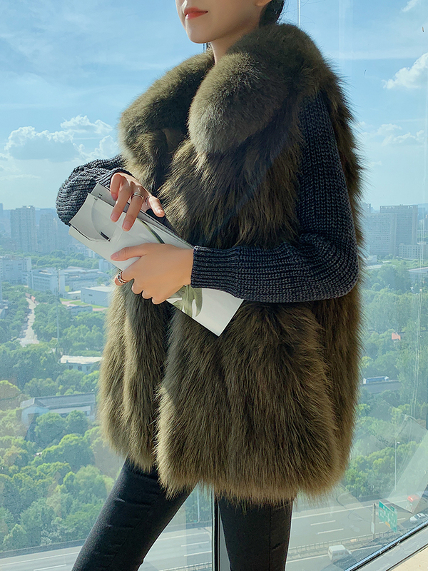 New Style for Autumn and Winter Fashion Clothing san chuan Parka Coat Female Fox ling tuo Card Wool Fur Short 201103