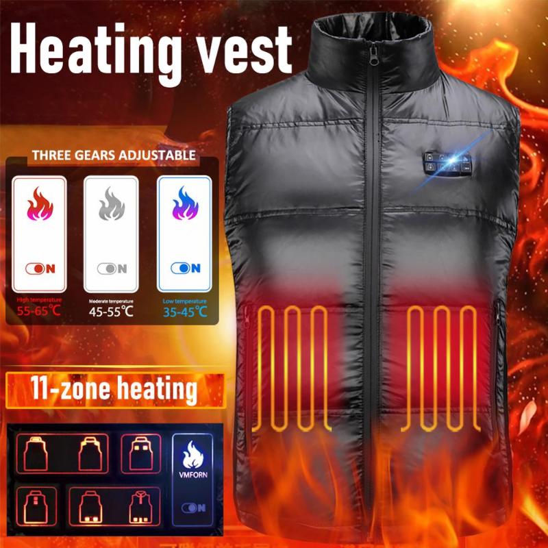 11 Zones Warm Heating Clothes Winter Intelligent Temperature Control Electric Vest USB Charging Vest Down Jacket Men Women, Black
11 Zones Warm Heating Clothes Winter Intelligent Temperature Control Electric Vest USB Charging Vest Down Jacket Men Women, Black