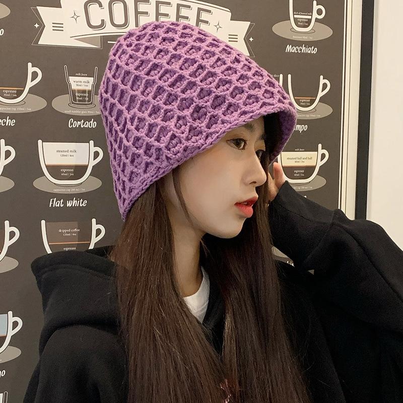 Beanie/Skull Caps Autumn And Winter All-Match Hand-Knitted Female Hat Double-Sided Can Wear Pure Color Simple Bucket Korean Style Tide
Beanie/Skull Caps Autumn And Winter All-Match Hand-Knitted Female Hat Double-Sided Can Wear Pure Color Simple Bucket Korean Style Tide