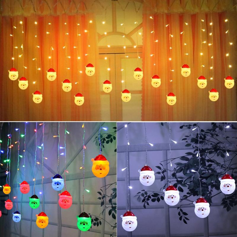 3.5M Christmas String Lights Window Curtain Santa Claus Head String Icicle LED Fairy Lights Christmas Decoration Lighting
3.5M Christmas String Lights Window Curtain Santa Claus Head String Icicle LED Fairy Lights Christmas Decoration Lighting