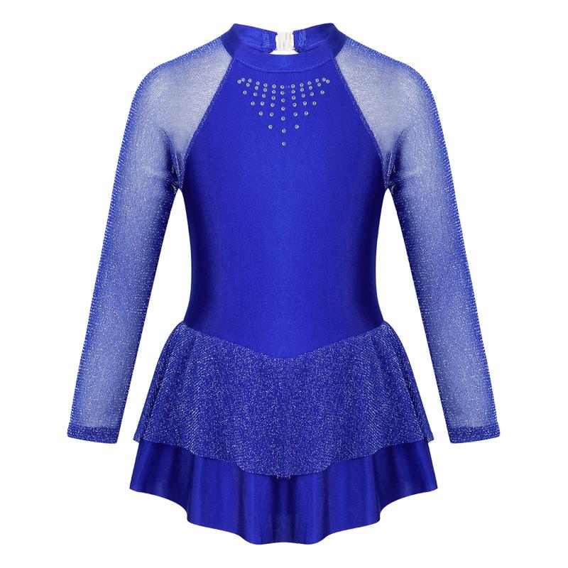 Kids Shiny Rhinestone Long Sleeves Mock Neck Gymnastics Leotards for Girls Ballet Figure Skating Dress Performance Dance Costume, Black
Kids Shiny Rhinestone Long Sleeves Mock Neck Gymnastics Leotards for Girls Ballet Figure Skating Dress Performance Dance Costume, Black