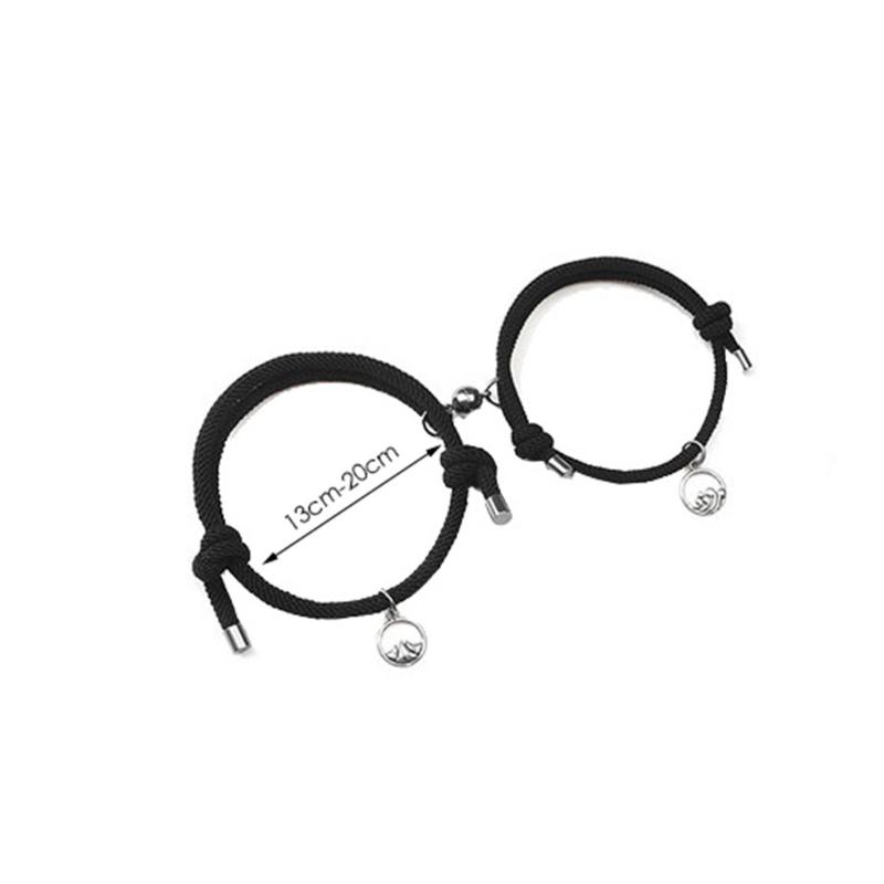 Charm Bracelets Fashion Trendy 2PC Adjustable Couple Bracelet A Solemn Of Love The Alloy Magnetic Suction Gifts For Lovers
Charm Bracelets Fashion Trendy 2PC Adjustable Couple Bracelet A Solemn Of Love The Alloy Magnetic Suction Gifts For Lovers