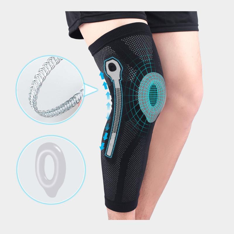1 Pcs Long Knee Patella Protector Brace Silicone Spring Knee Pad Breathable Anti-slip Knitted Leg Support Protector Gym Sports1, Black
1 Pcs Long Knee Patella Protector Brace Silicone Spring Knee Pad Breathable Anti-slip Knitted Leg Support Protector Gym Sports1, Black