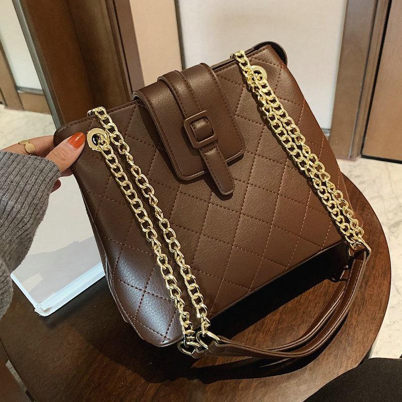 Vintage Small PU Leather Crossbody Bucket Bags for Women 2021 Women's Shoulder Bag Female Chain Handbags 6897, Black
Vintage Small PU Leather Crossbody Bucket Bags for Women 2021 Women's Shoulder Bag Female Chain Handbags 6897, Black