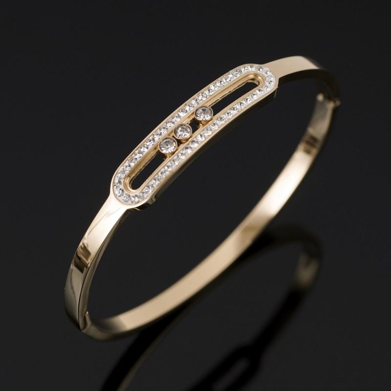 Luxury CZ Crystal Gold-plated Stainless Steel Women Bracelet Rhinestone Sliding Bangle For Women's Wedding Wristband Jewelry
Luxury CZ Crystal Gold-plated Stainless Steel Women Bracelet Rhinestone Sliding Bangle For Women's Wedding Wristband Jewelry