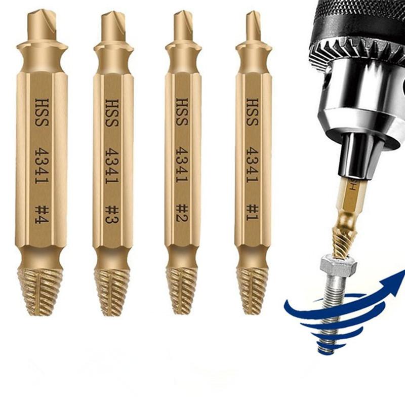 4Pcs Broken Damaged Screw Extractor Drill Bit Guide Set Broken Bolt Fastener Remover Easy Out Carpentry Screw Extractor SetTP017
4Pcs Broken Damaged Screw Extractor Drill Bit Guide Set Broken Bolt Fastener Remover Easy Out Carpentry Screw Extractor SetTP017