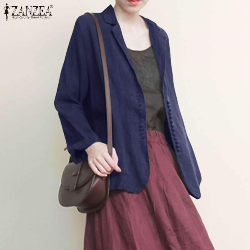 ZANZEA Women Outwear 2020 Female Lapel Coat Jackets Casual Long Sleeve Overwear Spring Solid Cardigan Oversized 5XL Retro Coats, Blue
ZANZEA Women Outwear 2020 Female Lapel Coat Jackets Casual Long Sleeve Overwear Spring Solid Cardigan Oversized 5XL Retro Coats, Blue